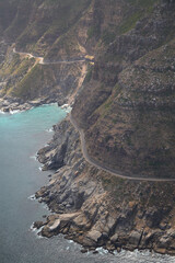 Cape Town, Western Cape / South Africa - 02/13/2009: Aerial photo of Chapman's Peak Drive