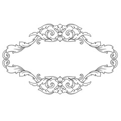 Classical baroque vector of vintage element for design. Decorative design element filigree calligraphy vector. You can use for wedding decoration of greeting card and laser cutting.