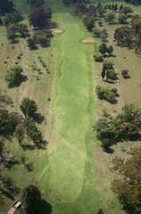 Cape Town, Western Cape / South Africa - 03/20/2009: Aerial photo of a golf fairway
