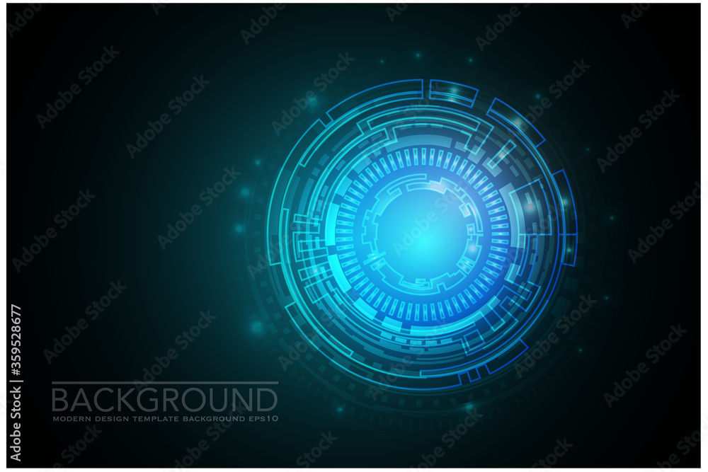 Poster futuristic and abstract background,head up display concept.vector eps 10 illustration.
