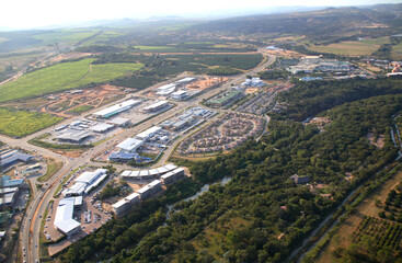 Nelspruit, Mpumalanga / South Africa - 04/24/2009: Aerial photo of Nelspruit City