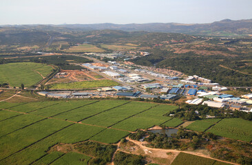 Nelspruit, Mpumalanga / South Africa - 04/24/2009: Aerial photo of Nelspruit City