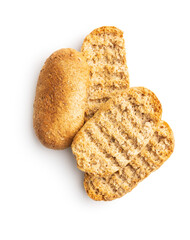 Rusk bread. Dried crispbread.