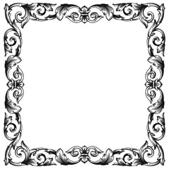 Classical baroque vector of vintage element for design. Decorative design element filigree calligraphy vector. You can use for wedding decoration of greeting card and laser cutting.