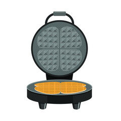 waffle maker pan gear for home cooking. vector isolated illustration