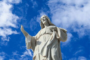 Fototapeta premium Estatua de Cristo. Cuevas del Almanzora, Almería, España. Monumento a Dios.