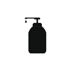 Hand wash gel icon on white background. Hand sanitizer sign and symbol
