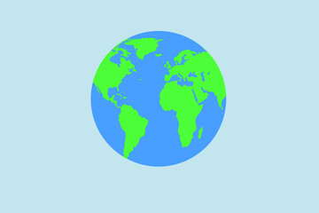 World Globe Icon for Internet and Travel vector illustration