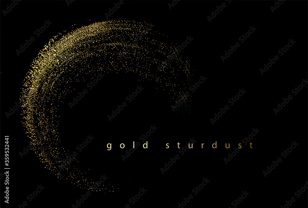 Poster abstract shiny color gold wave design element