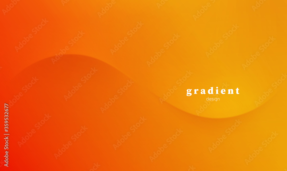 Poster Abstract colorful vector background, orange color banner with smooth line and shadow. Template for design brochure, website, flyer.