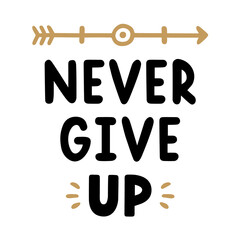 Retro black lettering. 