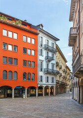 Fototapeta na wymiar Street in Lugano, Switzerland