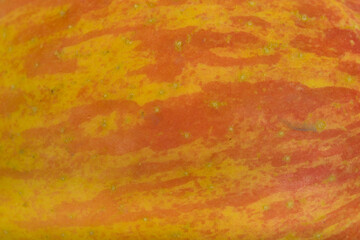 Apple skin surface texture pattern close up detail macro. Abstract background. 