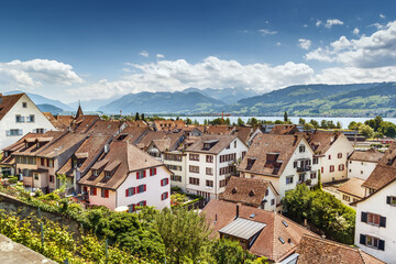 Fototapeta na wymiar View of Rapperswil, Switzerland