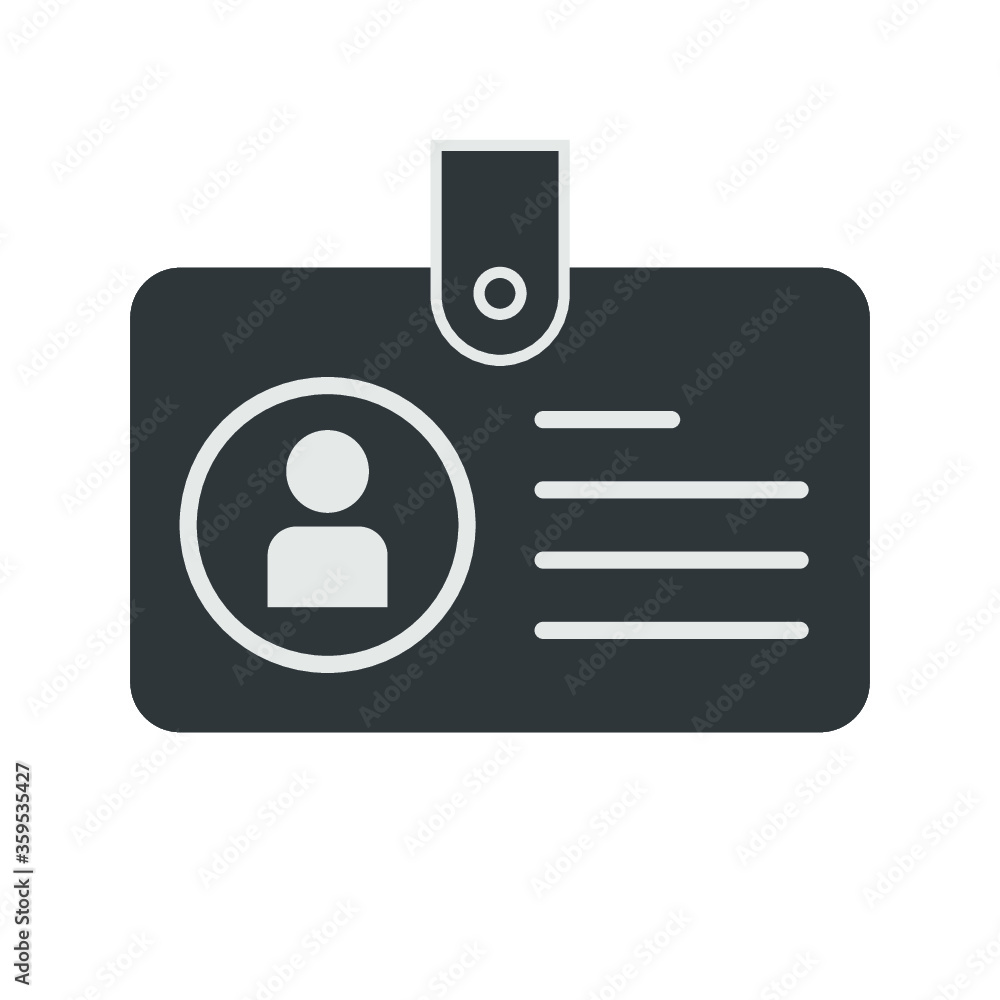 Fototapete press card outline icon. linear style sign for mobile concept and web design. id card badge simple l