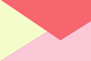 Fototapeta premium Abstract geometric paper background. yellow, lemon, pink, red.