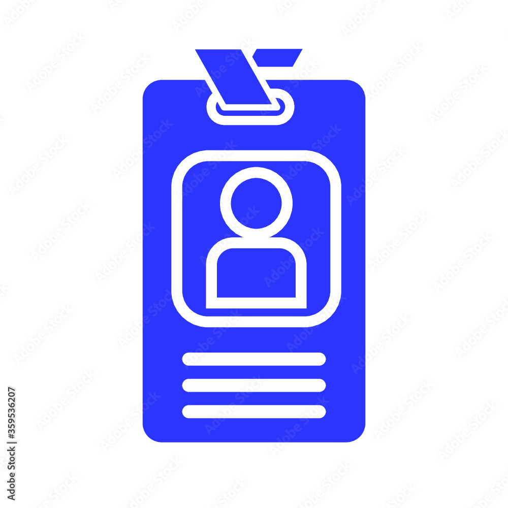 Fototapete press card outline icon. linear style sign for mobile concept and web design. id card badge simple l
