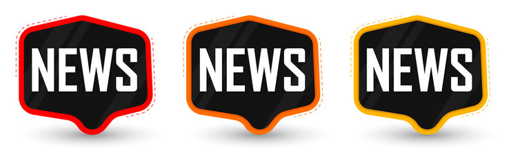 News banners design template, vector illustration