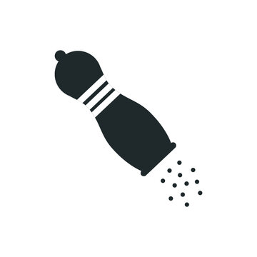 Pepper shaker vector icon. filled flat sign for mobile concept and web design. Condiment, salt grinder glyph icon. Symbol, logo illustration. Vector graphics
