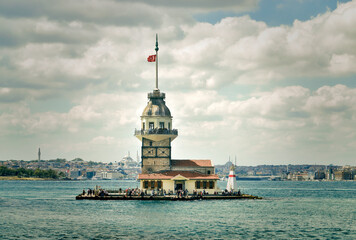 Maiden's Tower (Kiz Kulesi) at Bosphorus, Istanbul. One of the symbols of Istanbul