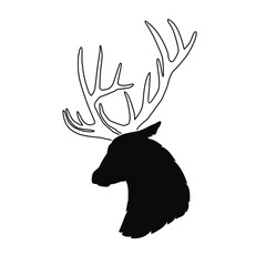 Deer head silhouette