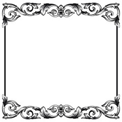 Classical baroque vector of vintage element for design. Decorative design element filigree calligraphy vector. You can use for wedding decoration of greeting card and laser cutting.