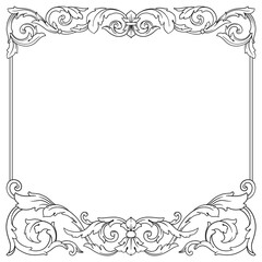 Classical baroque vector of vintage element for design. Decorative design element filigree calligraphy vector. You can use for wedding decoration of greeting card and laser cutting.