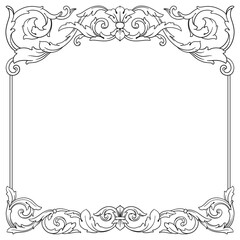 Classical baroque vector of vintage element for design. Decorative design element filigree calligraphy vector. You can use for wedding decoration of greeting card and laser cutting.