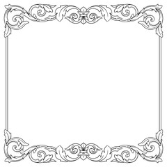 Classical baroque vector of vintage element for design. Decorative design element filigree calligraphy vector. You can use for wedding decoration of greeting card and laser cutting.