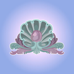 barocco stylized shell illustration