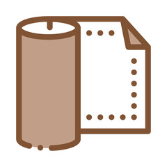 leather textile roll icon vector. leather textile roll sign. color symbol illustration