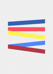 Pastel Yellow color Crossing lines generativeart style colorful illustration