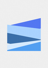 Coral Blue color Crossing lines generativeart style colorful illustration