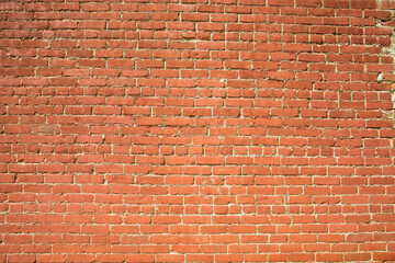 Old red brick wall as background
