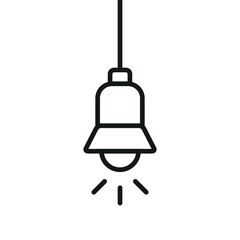 spotlight icon, studio floodlight, projector light on stage, thin line web symbol on white background