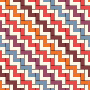 Rectangular interlocking blocks wallpaper. Parquet background. Seamless surface pattern design with repeated rectangles.