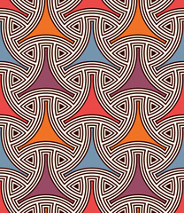 Seamless pattern with traditional japanese ornament. Bishamon armor motif. Repeated interlocking figures.