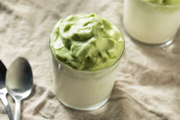Refreshing Whipped Matcha Dalgona Coffee