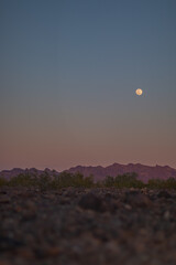 moon over the desert