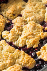 Homemade Berry Cobbler with Ice Cream