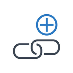 Link Building Related Vector Glyph Icon. Isolated on White Background. Vector Illustration.