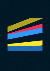 Magenta Pink color Crossing lines generativeart style colorful illustration