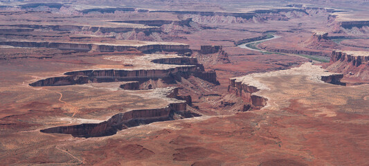 aerial view of desert