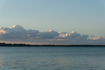 clouds over a sunset sky