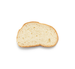 fresh oval slice of bread made from white wheat flour