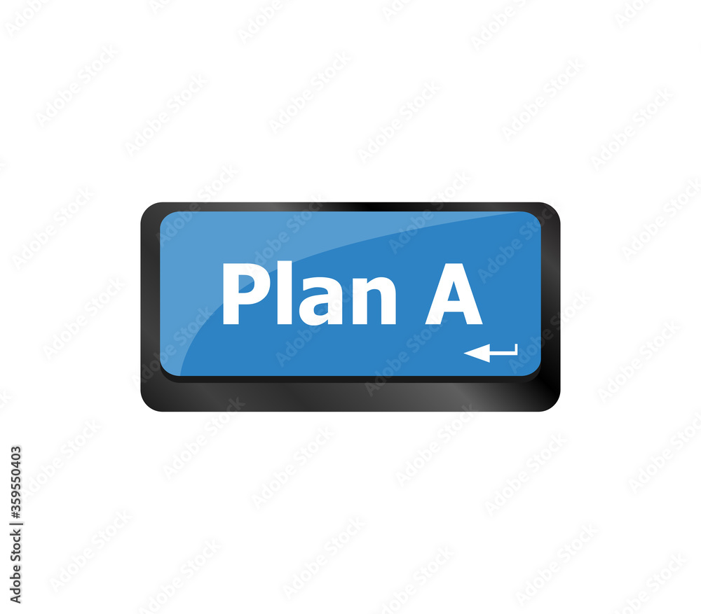 Poster plan a key on computer keyboard - internet business concept