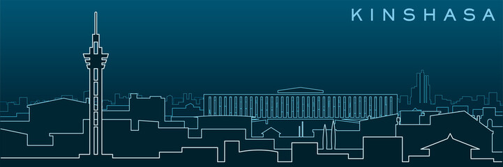 Kinshasa Multiple Lines Skyline and Landmarks