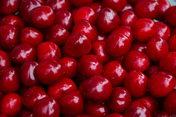Sweet cherries as a background