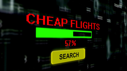 Search for cheap flights progress bar