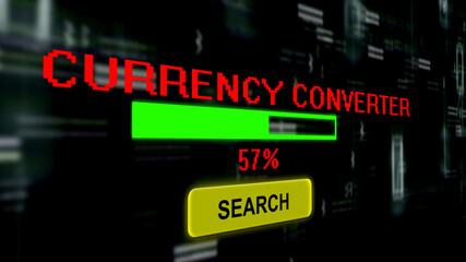 Fototapeta premium Search for currency converter progress bar